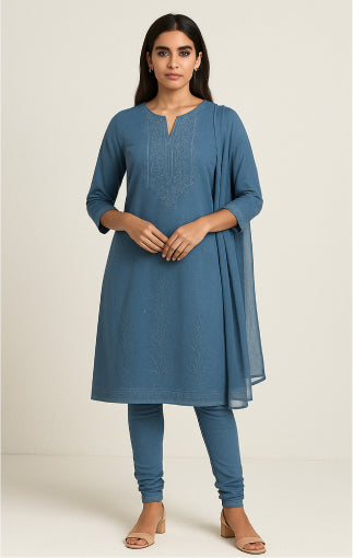 Taru BLue Cotton Co-Ord Set